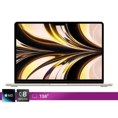 APPLE - MACBOOK AIR 13" M2 8N CPU 8 NUCLEOS GPU MEMORIA RAM 16GB, 256GB SSD