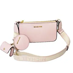 MICHAEL KORS - Cartera Jet Set Travel en cuero Powder Blush con 2 accesorio