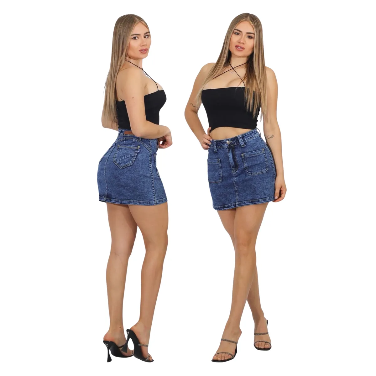 D'JOE - Falda Jeans Con Short Mujer Shantal
