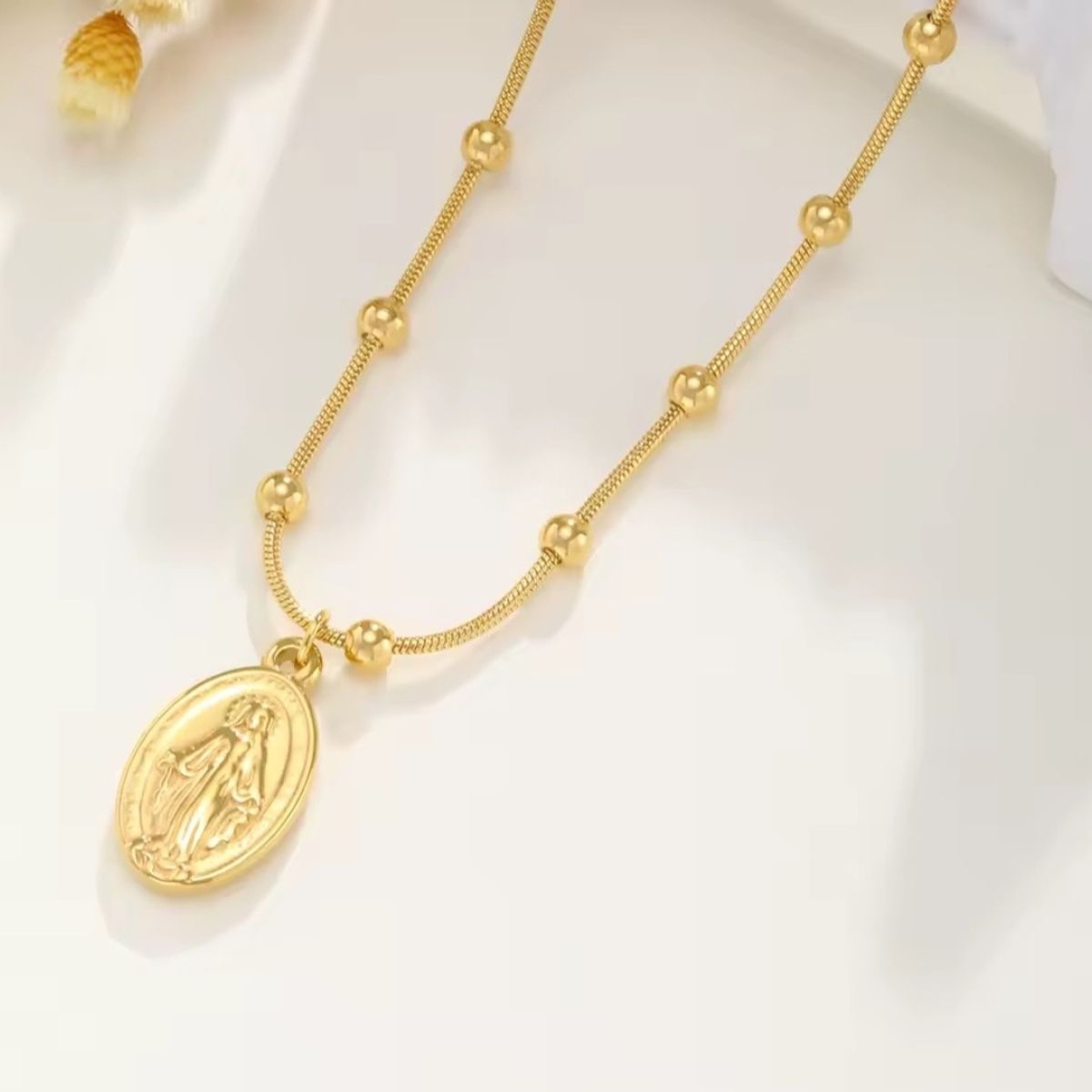 GENERICO - Collar Medalla Milagrosa Virgen y Rosario