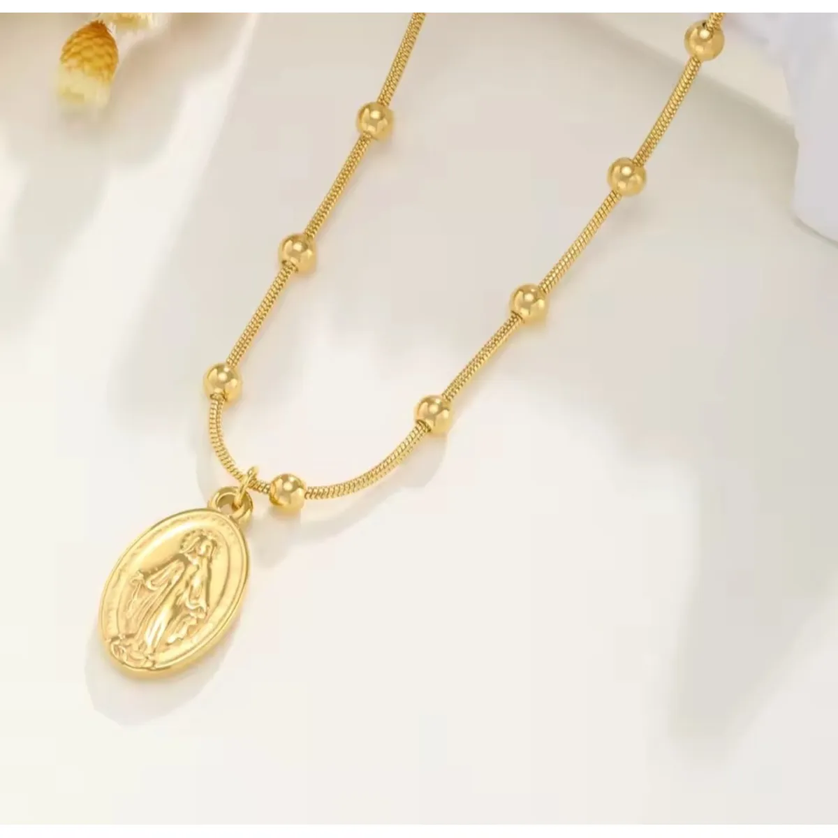 GENERICO - Collar Medalla Milagrosa Virgen y Rosario