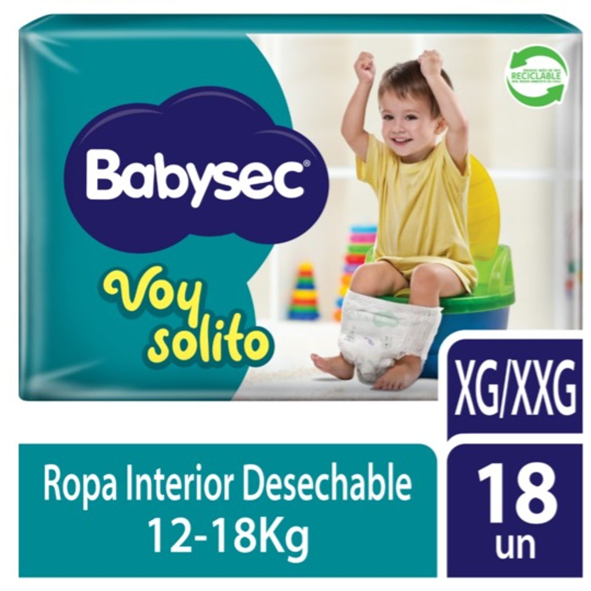 BABYSEC - Pañales De Bebé Babysec Voy Solito 18 Un Xg/xxg