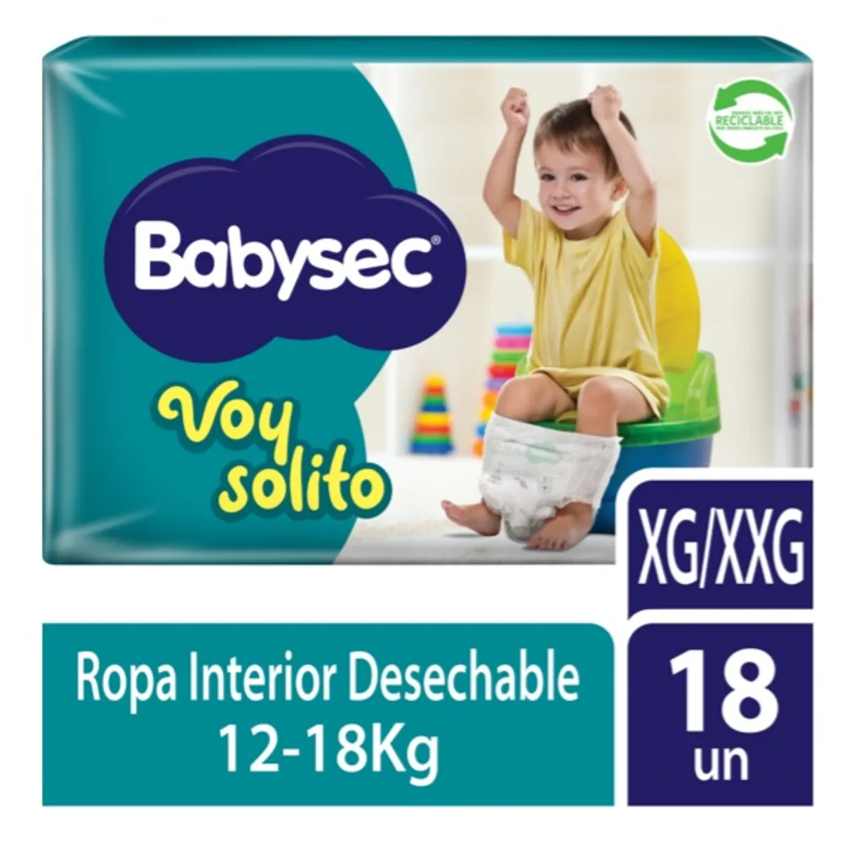 BABYSEC - Pañales De Bebé Babysec Voy Solito 18 Un Xg/xxg