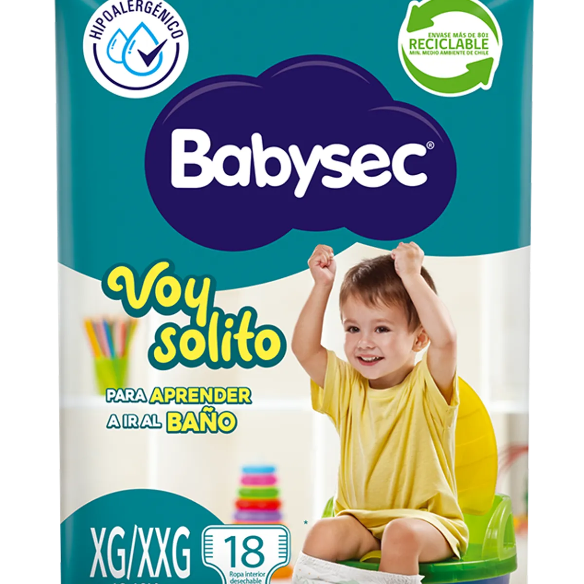 BABYSEC - Pañales De Bebé Babysec Voy Solito 18 Un Xg/xxg