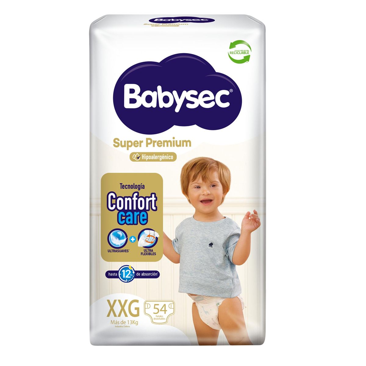 BABYSEC - Pañales de Bebé Babysec Super Premium Cuidado Total 54un XXG