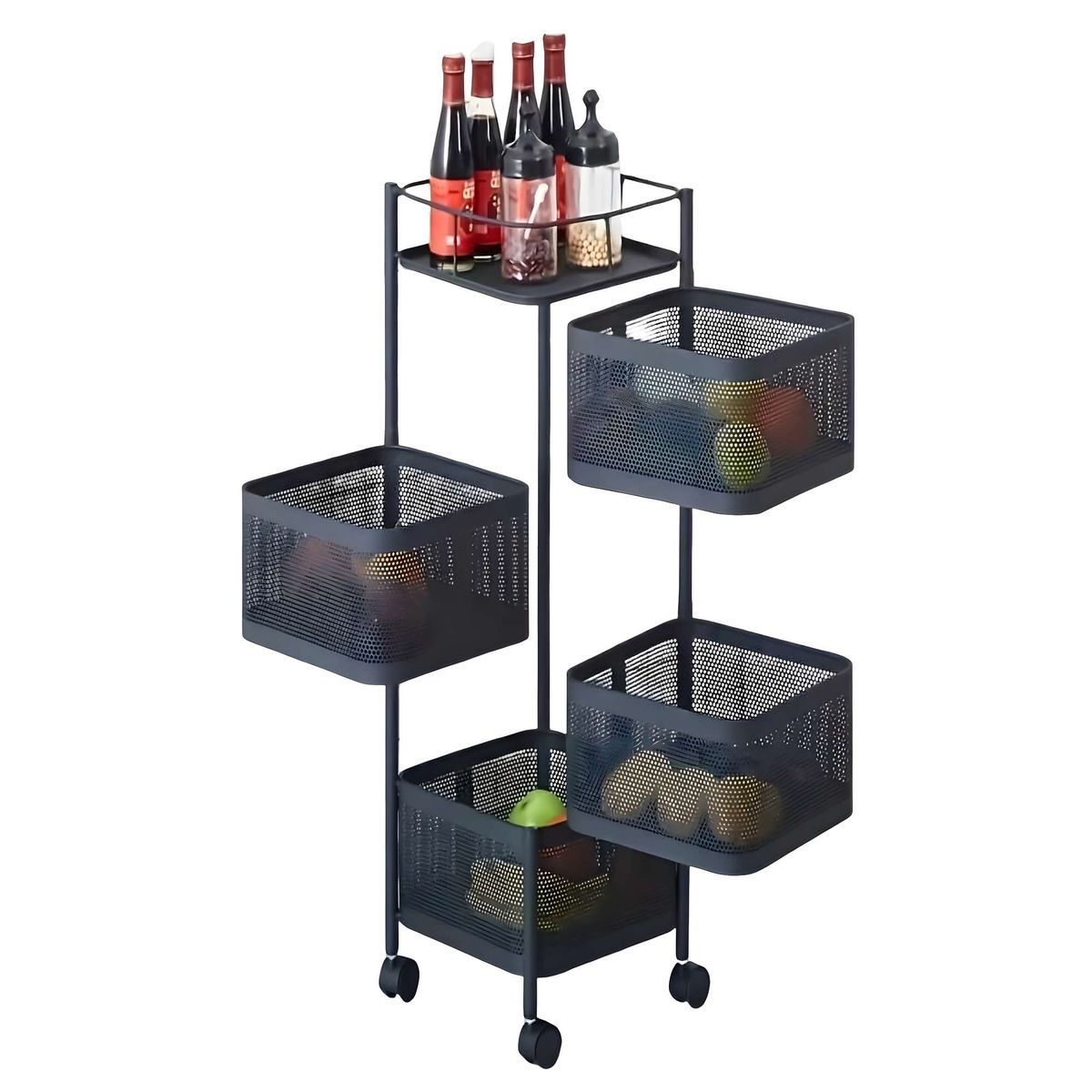 GENERICO - ORGANIZADOR DE FRUTEROS 4 NIVELES CUADRADO