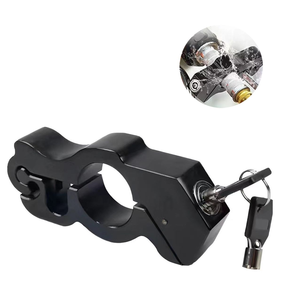 KINDA NICE - Candado Para Motocicletas Bloqueador De Freno Y Acelerador Negro