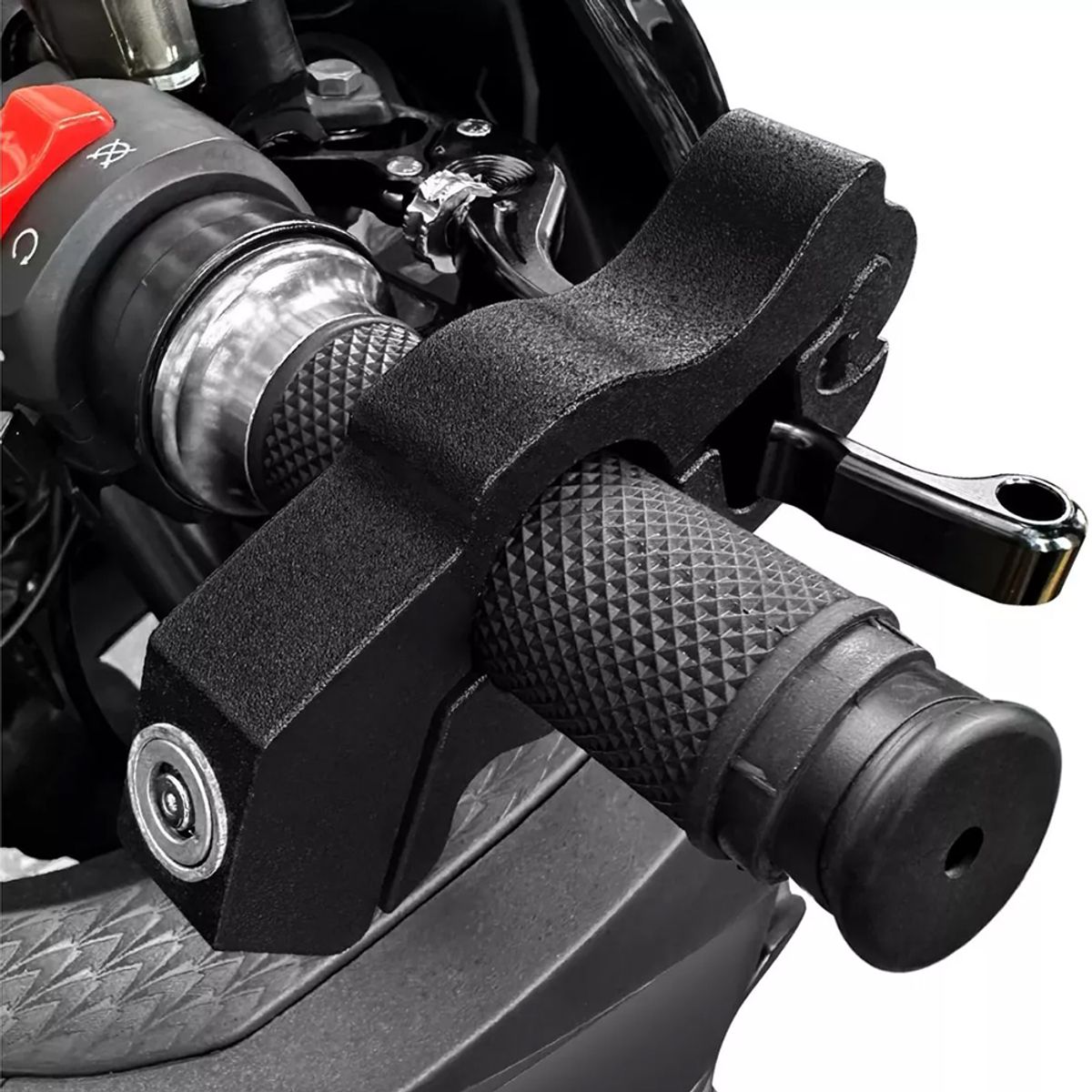 KINDA NICE - Candado Para Motocicletas Bloqueador De Freno Y Acelerador Negro