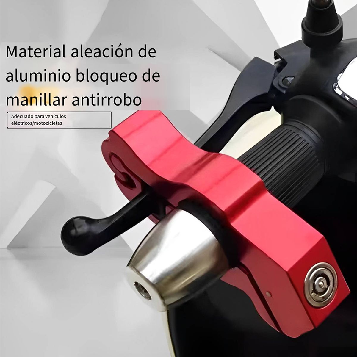 KINDA NICE - Candado Para Motocicletas Bloqueador De Freno Y Acelerador Rojo