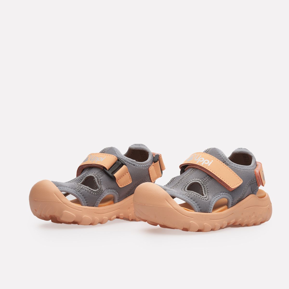 LIPPI - Sandalia Niña Go Out Again Kids Gris / Coral Lippi
