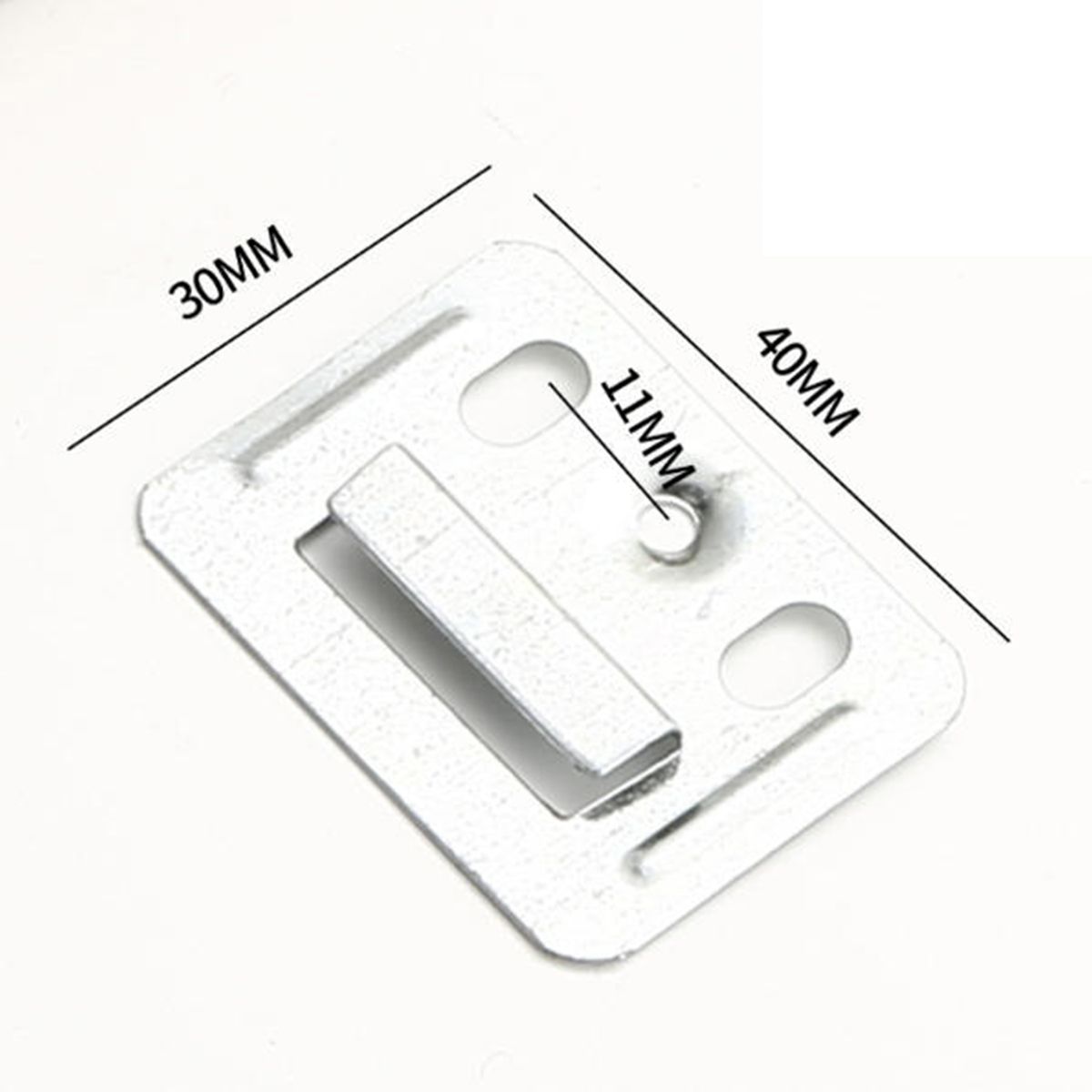 KINDA NICE - 100 Pcs Clips Montaje De Placa De Pared De Acero Inoxidable