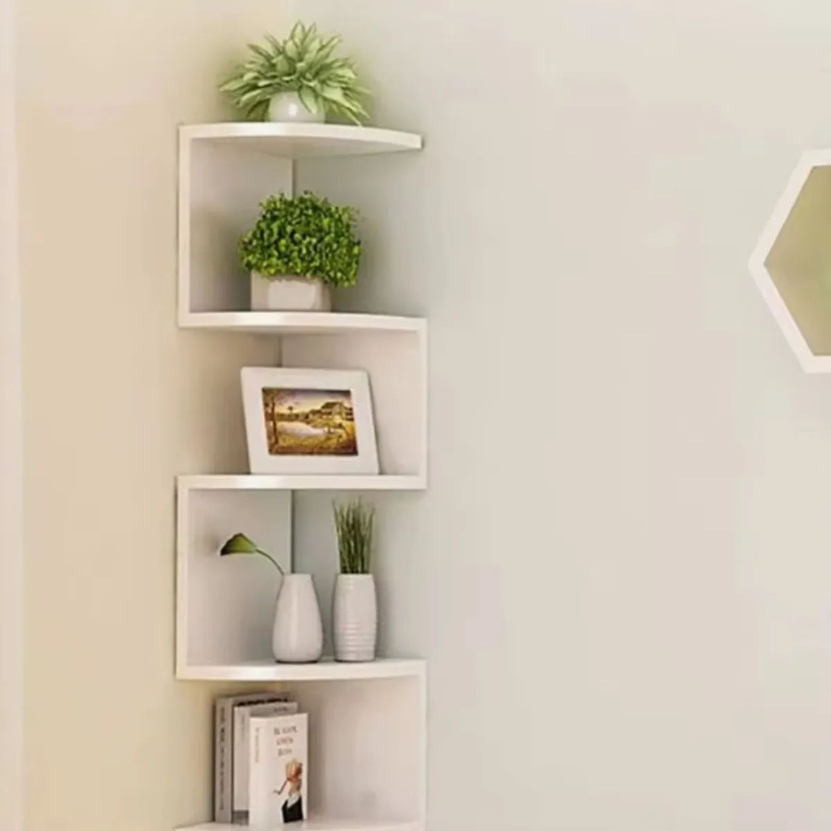 GENERICO - Repisa Librero Armable Esquinero Rack Hogar