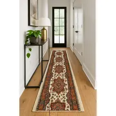 MROTTO - Alfombra Pasillo Beige 70 cm x 5 metros ANTIDESLIZANTE Sin Terminacion