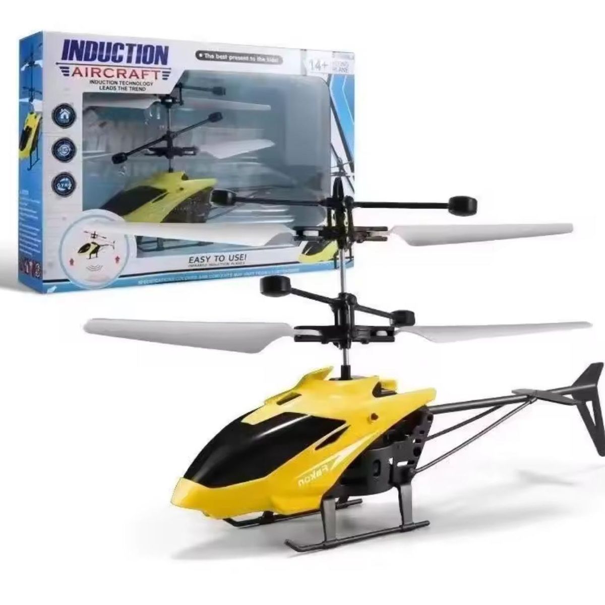 GENERICO - Helicóptero Volador Sensor De Movimiento Mini Dron Juguete Amarillo