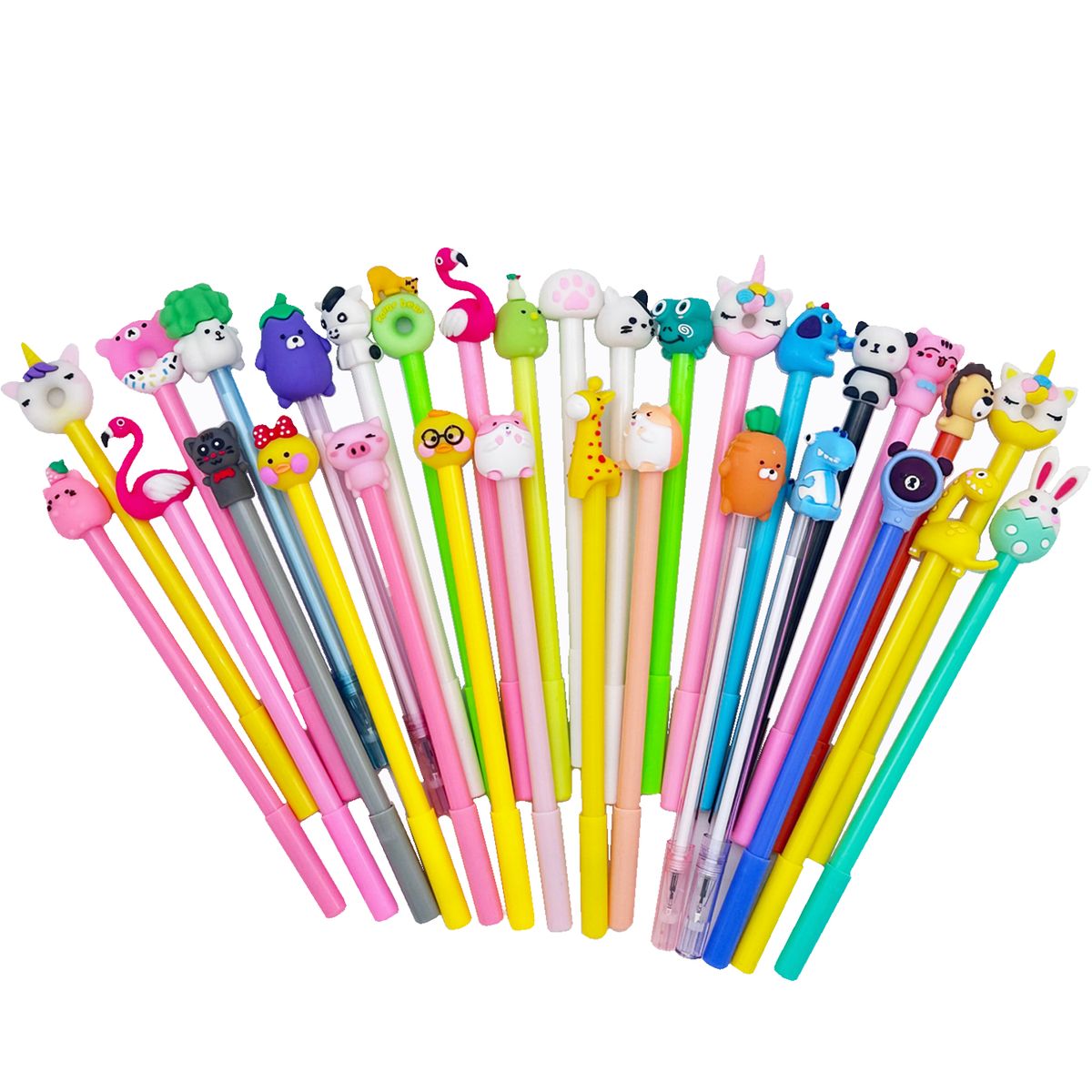 KINDA NICE - Set 60 Lápices Boligrafo Con Diseño De Animales Lindos 0.5mm
