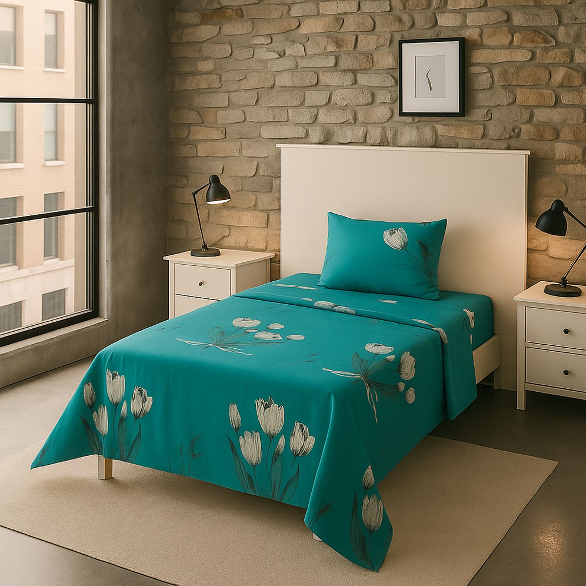 ARMONIA - Juego de sábanas 1½ 144 hilos Juego diseño 765 básicas ropa de cama 7EF