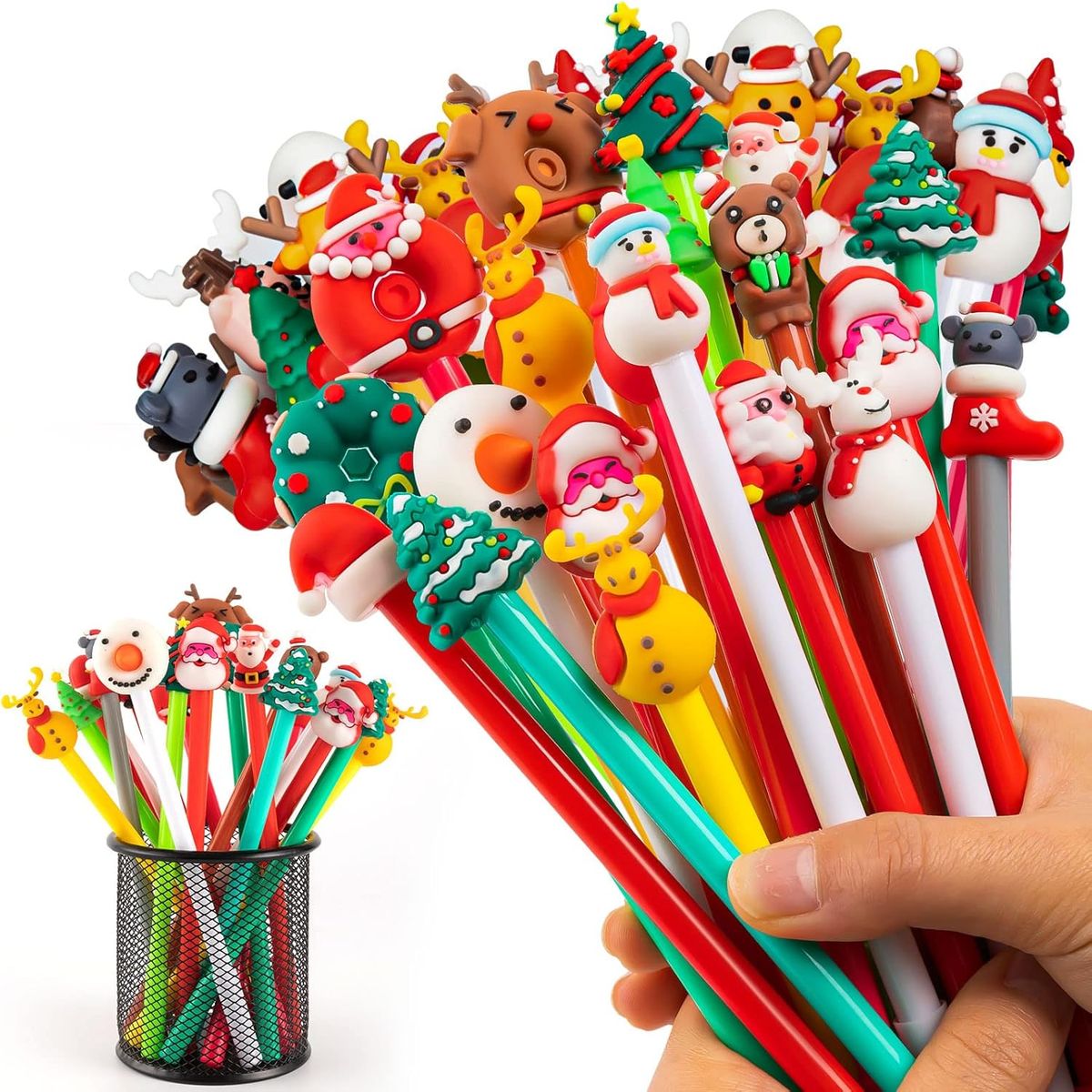 KINDA NICE - Set 36 Lápices Boligrafo Navidad Diseño Navideños 0.5mm