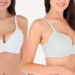 FLORES - Pack de 2 Sostenes Cobertura Perfecta Mujer