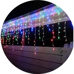 GENERICO - Cascada Multicolor 400 Led 7.4 Metros Navidad Decoracion