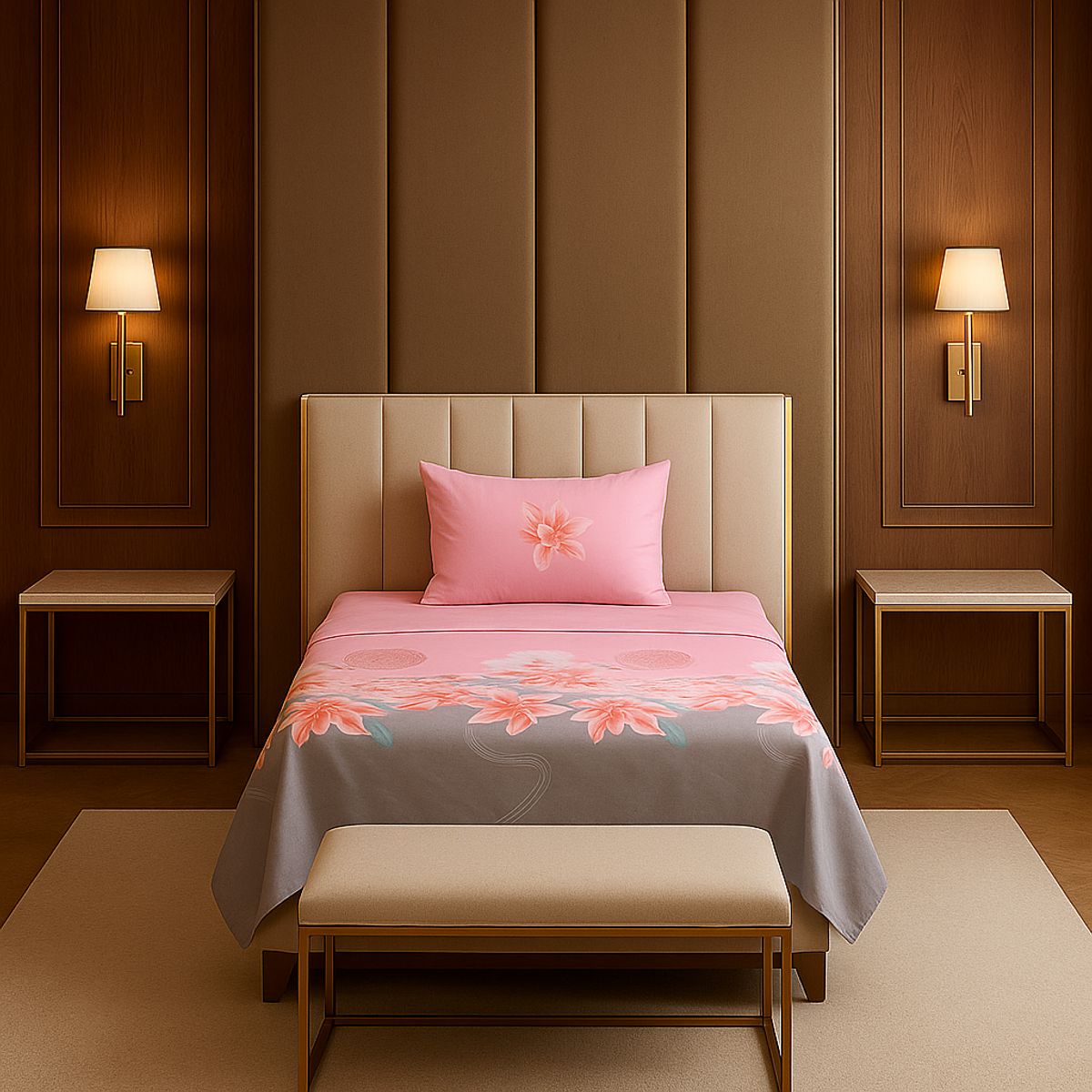 ARMONIA - Juego de sábanas 1½ 144 hilos diseño 763 básicas ropa de cama 7EF