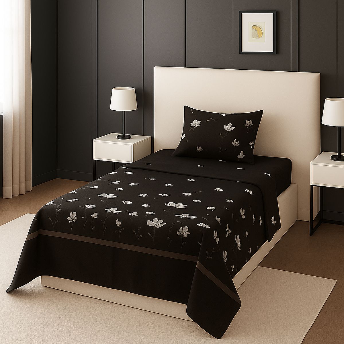ARMONIA - Set de sábanas 1½ 144 hilos diseño 770 classic ropa de cama 7EF