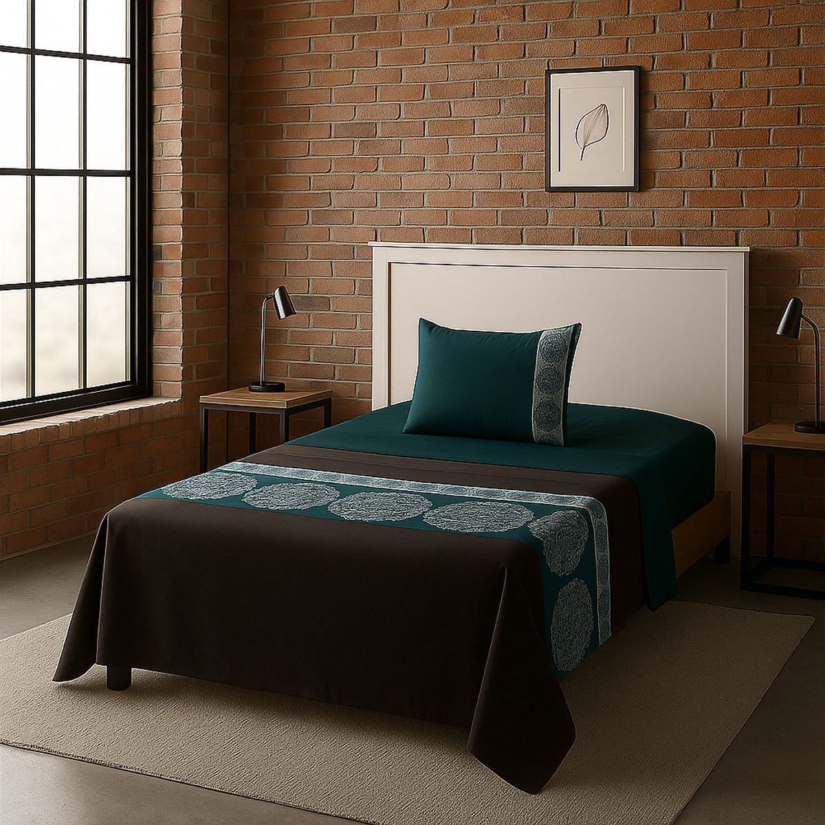 ARMONIA - Set de sábanas 1½ 144 hilos diseño 770 classic ropa de cama 7EF