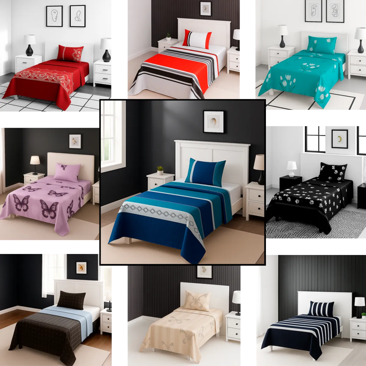 ARMONIA - Set de sábanas 1½ 144 hilos Juego edición 769 classic ropa de cama 7EF