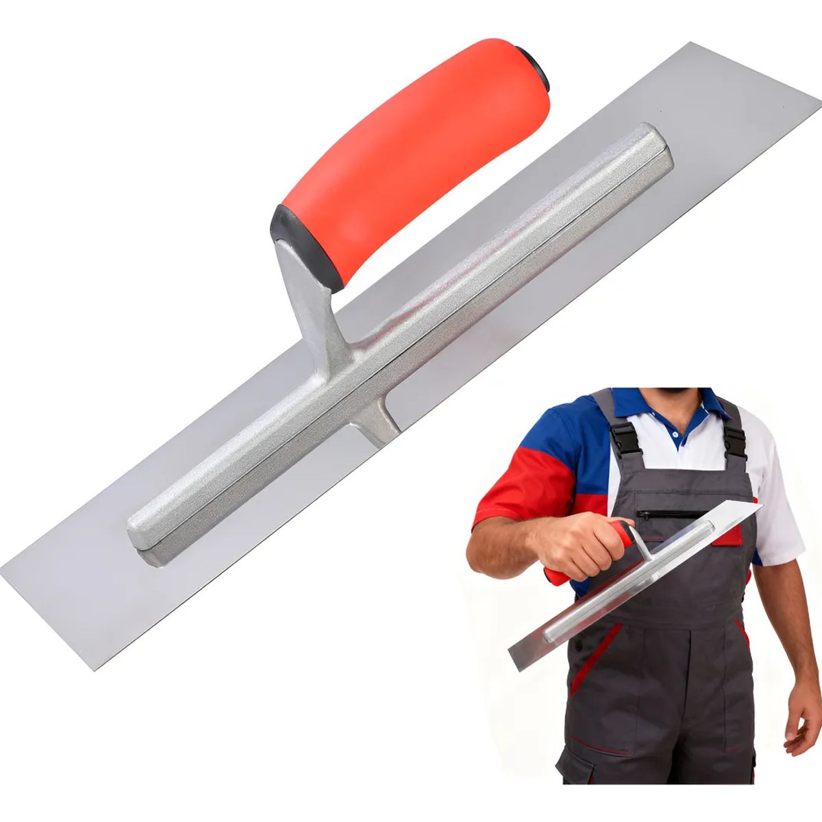KUANGYE - Llana De Enlucido De Acero Inoxidable Recta Hormigón