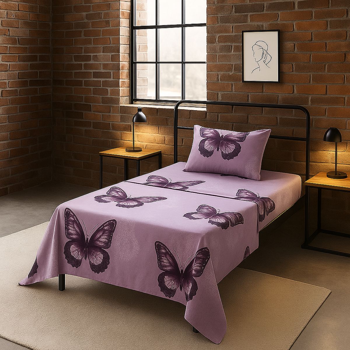 ARMONIA - Set de sábanas 1½ 144 hilos diseño 773 classic