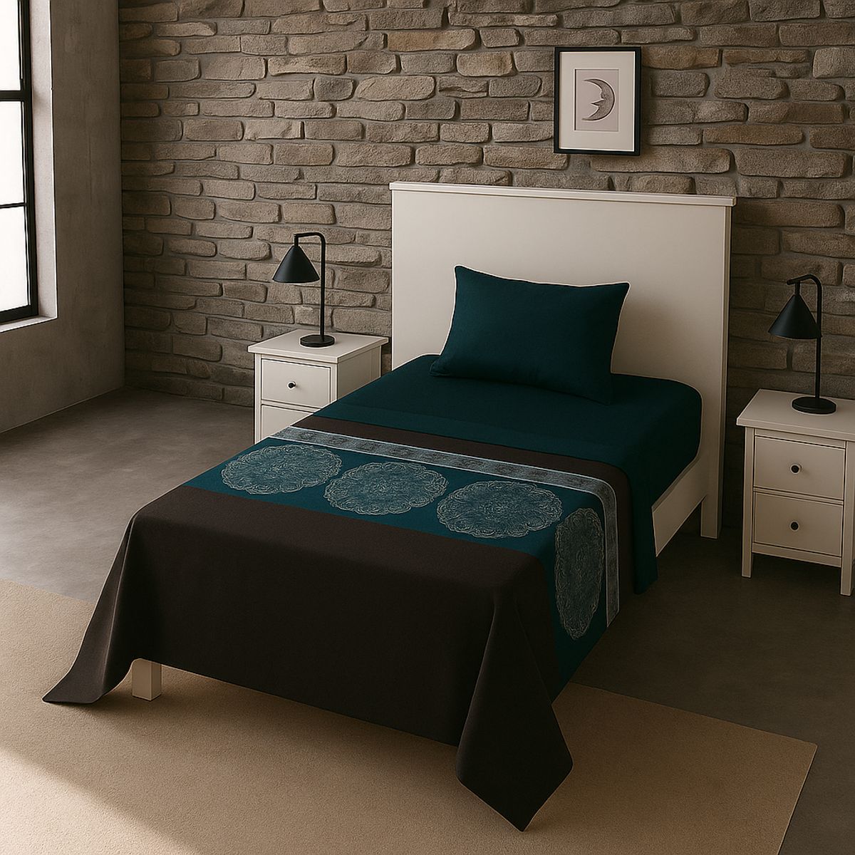 ARMONIA - Set de sábanas 1½ 144 hilos diseño 770 classic 7EF