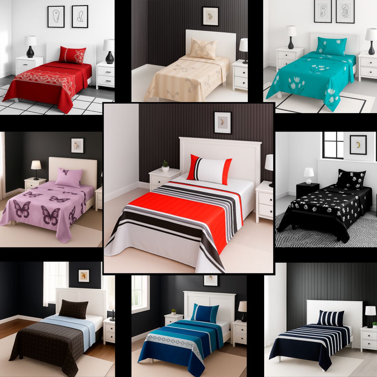 ARMONIA - Set de sábanas 1½ 144 hilos Juego edición 769 classic ropa de cama 7EF