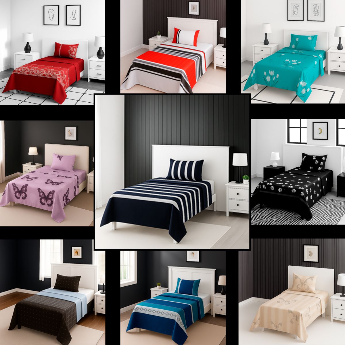 ARMONIA - Set de sábanas 1½ 144 hilos Juego edición 769 classic ropa de cama 7EF