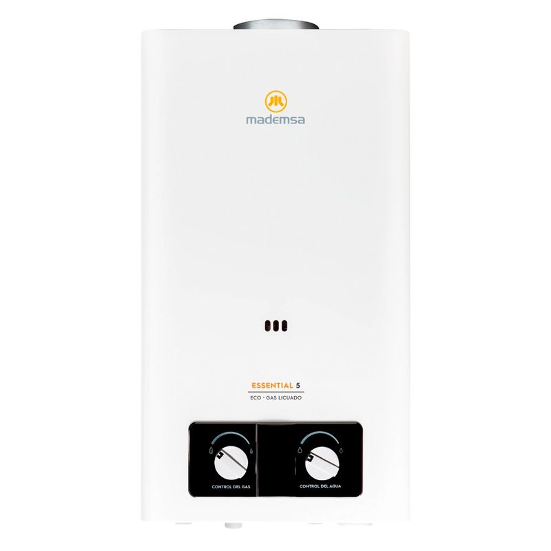 MADEMSA - Calefont Gas Licuado 5 Litros Tiro Natural Essential Eco Mademsa