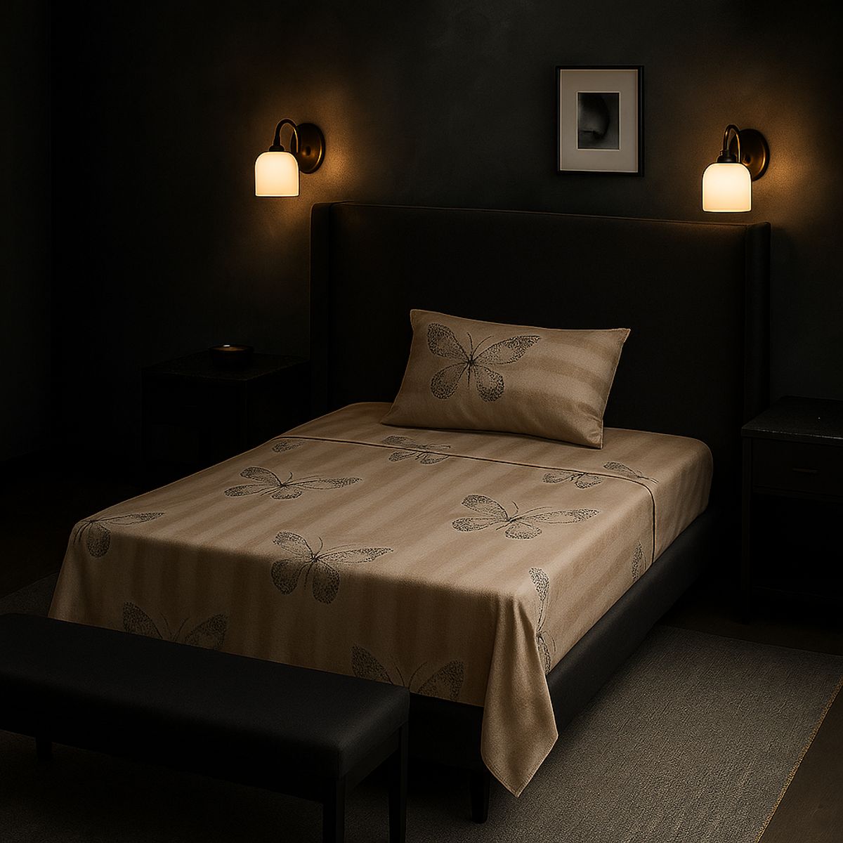 ARMONIA - Sábanas 1½ plazas 144 hilos estilo 774 clásicas 7EF