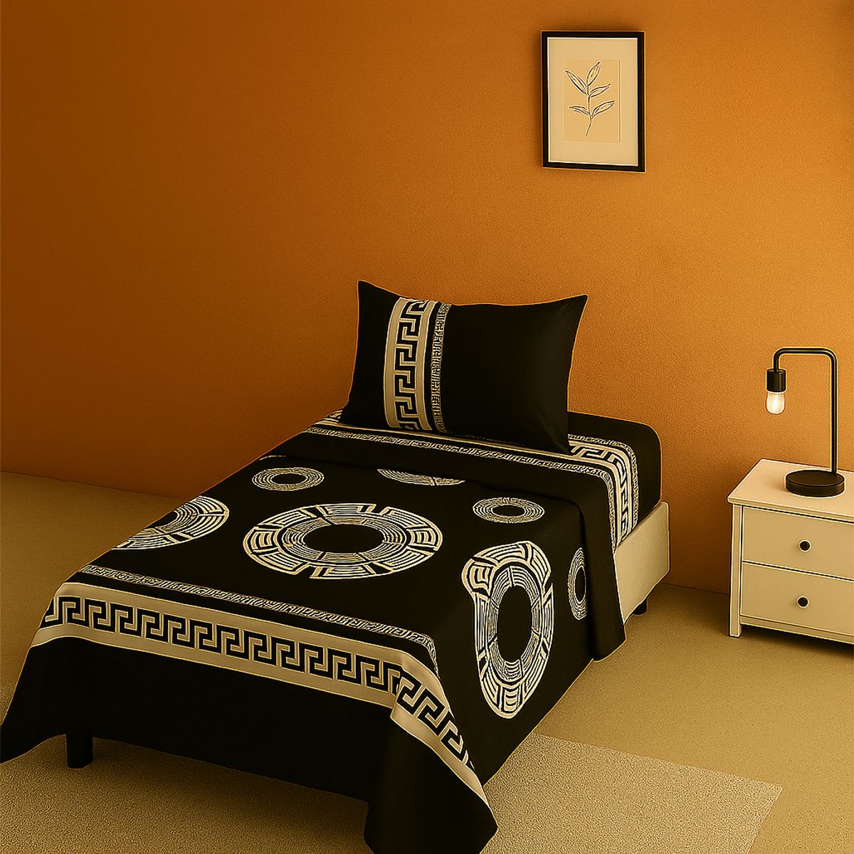 ARMONIA - Juego de sábanas 1½ 144 hilos diseño 776 básicas