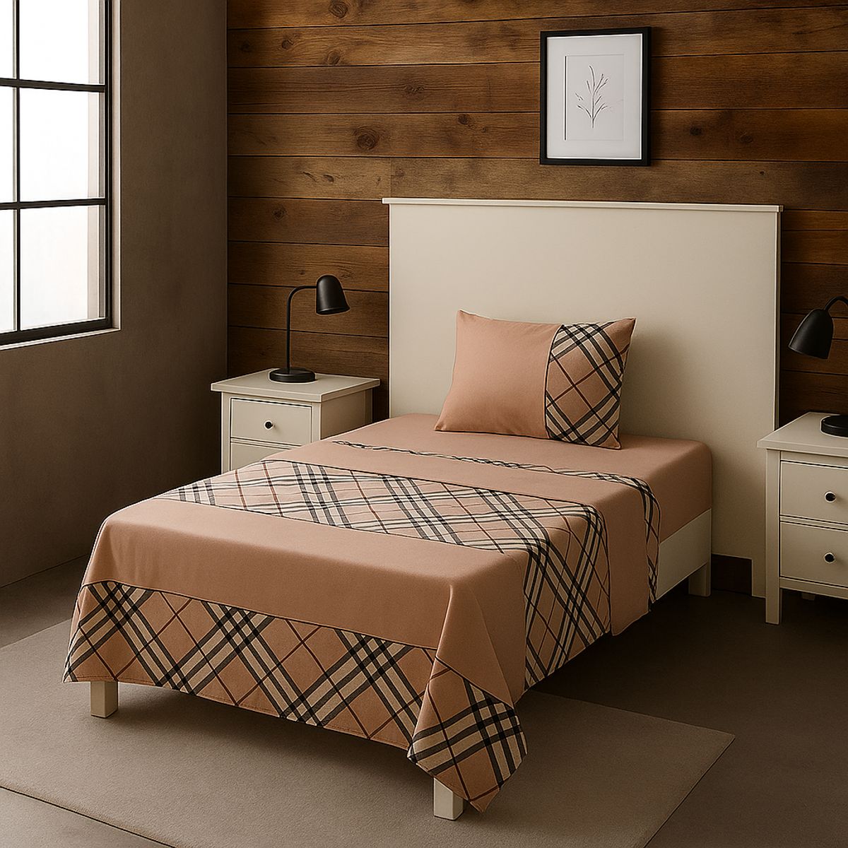 ARMONIA - Set de sábanas 1½ 144 hilos diseño 776 classic 7EF