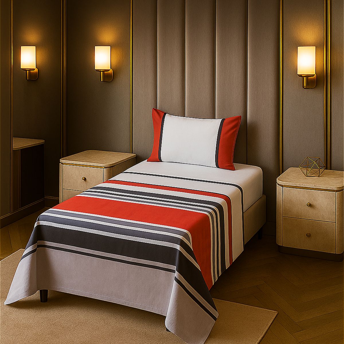 ARMONIA - Set de sábanas 1½ 144 hilos diseño 764 classic 7EF