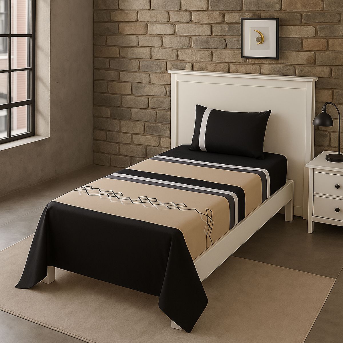 ARMONIA - Set de sábanas 1½ 144 hilos 766 classic para dormitorio 7EF