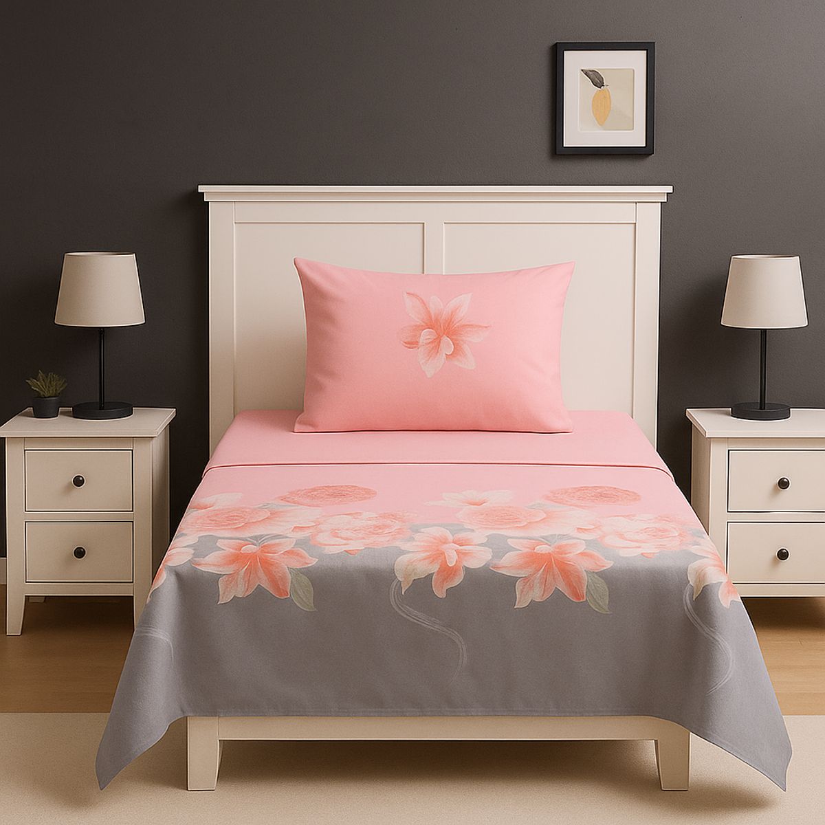 ARMONIA - Sábanas 1½ plazas 144 hilos Juego diseño 765 clásicas para hogar 7EF