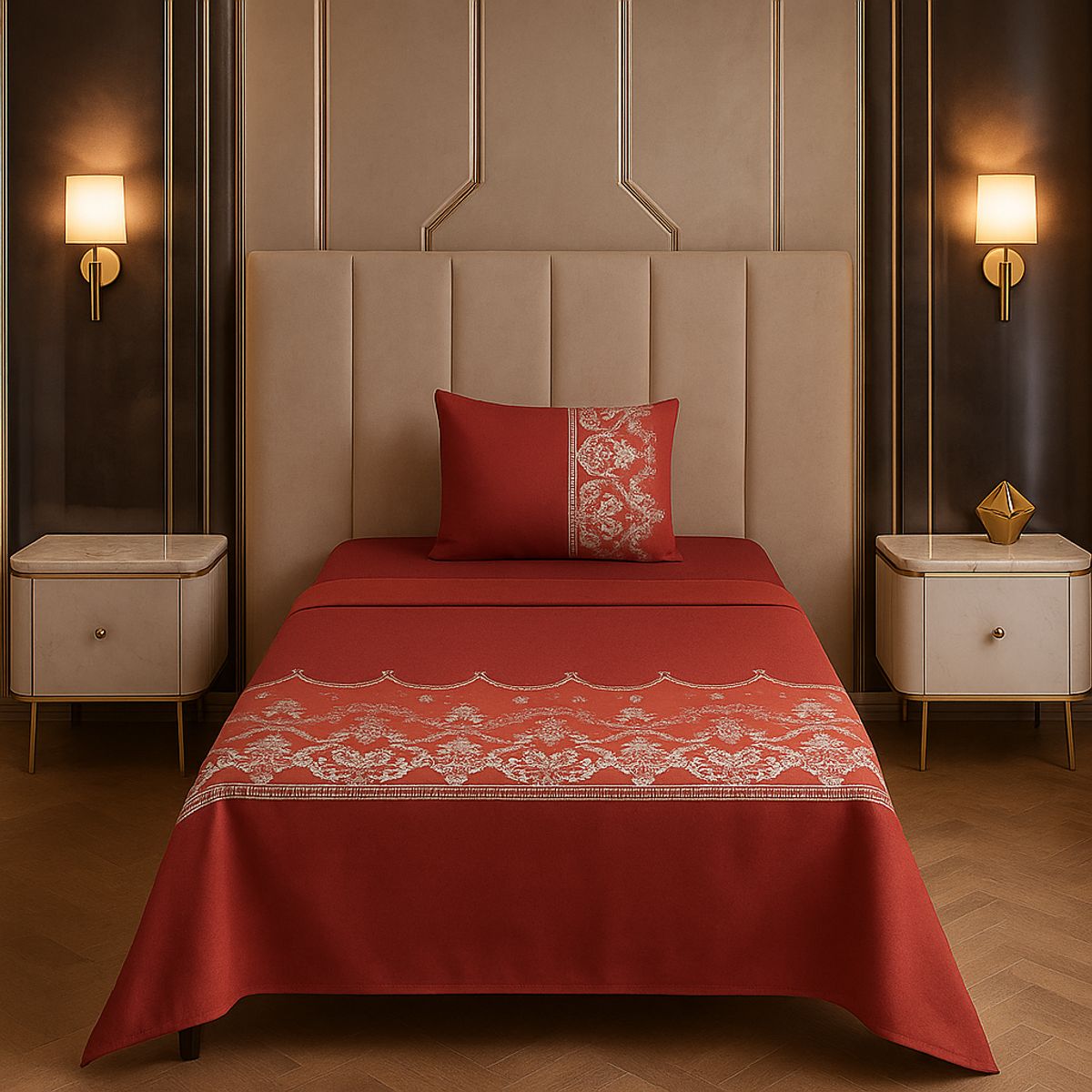 ARMONIA - Set de sábanas 1½ 144 hilos diseño 776 classic para dormitorio 7EF