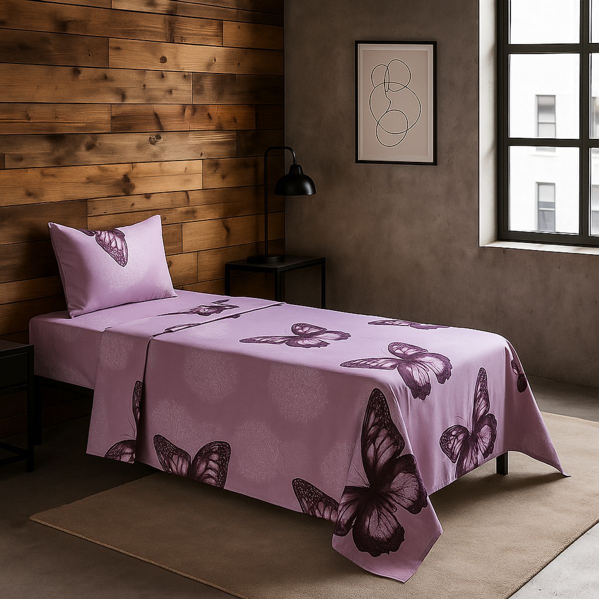 ARMONIA - Set de sábanas 1½ 144 hilos diseño 776 classic para dormitorio 7EF