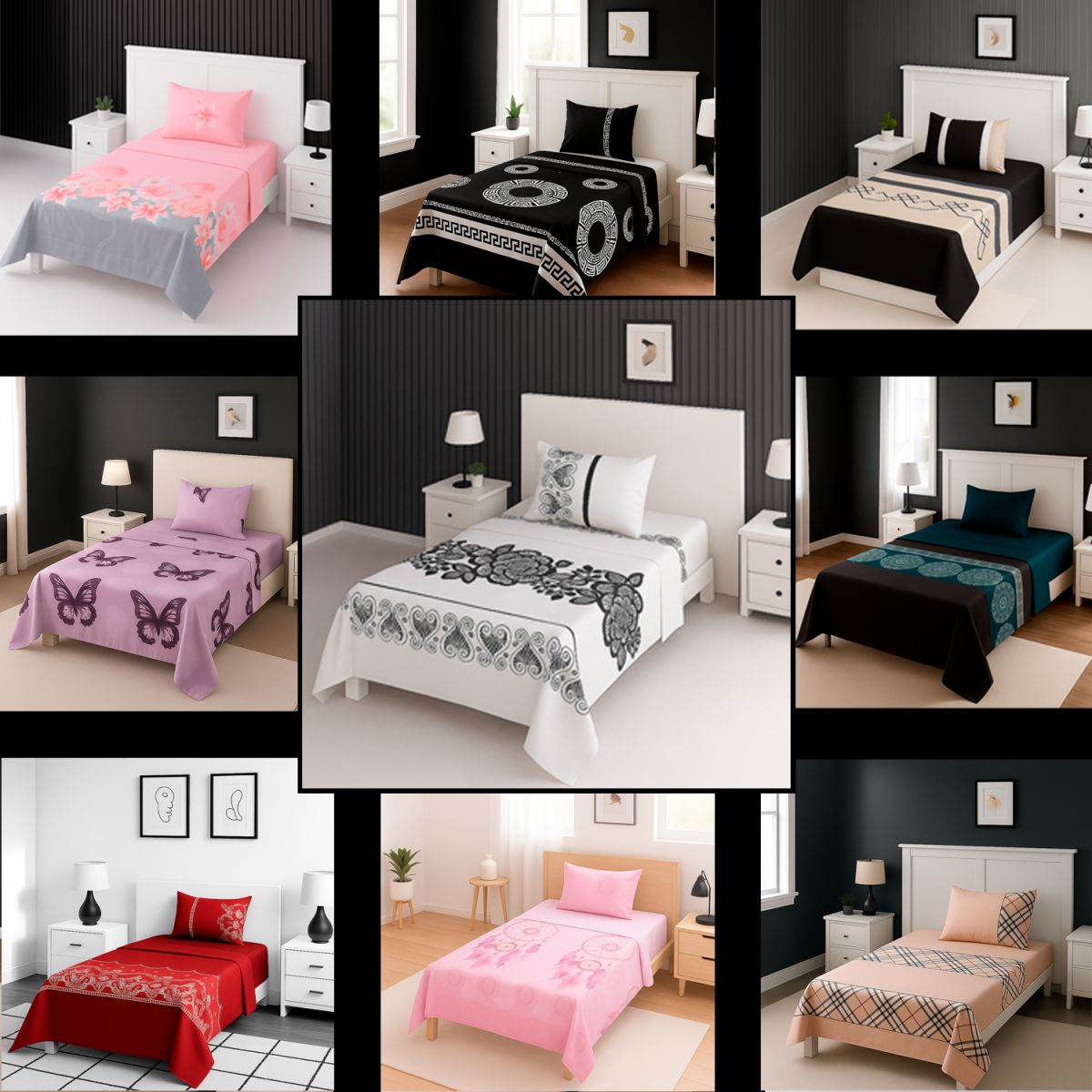 ARMONIA - Set de sábanas 1½ 144 hilos Juego edición 769 classic ropa de cama