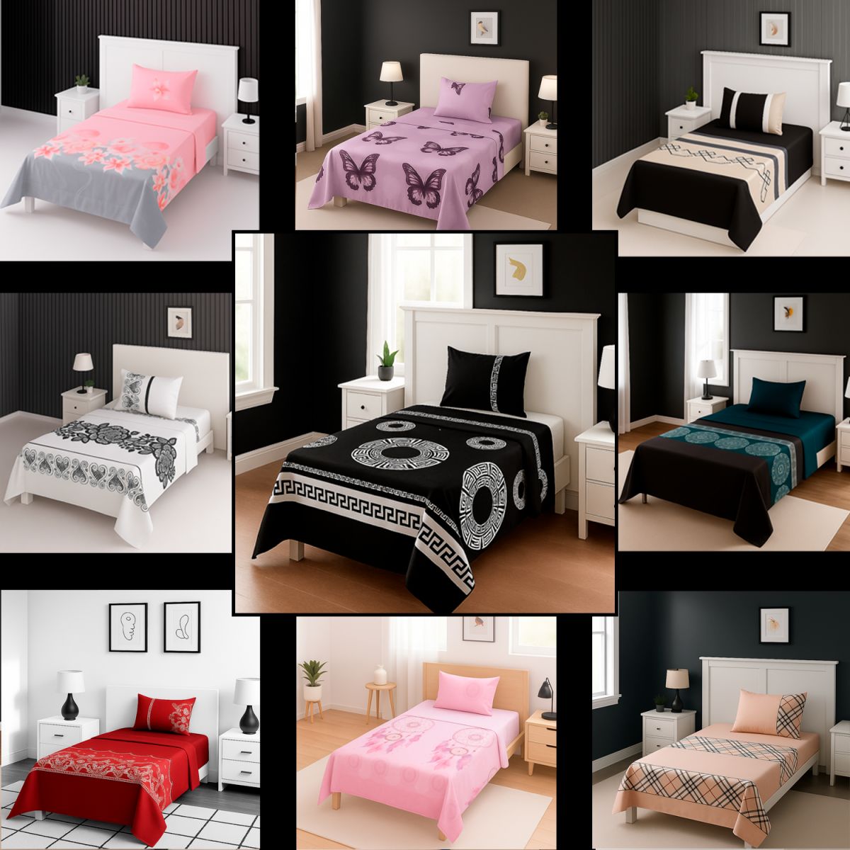 ARMONIA - Set de sábanas 1½ 144 hilos Juego estilo 775 classic ropa de cama