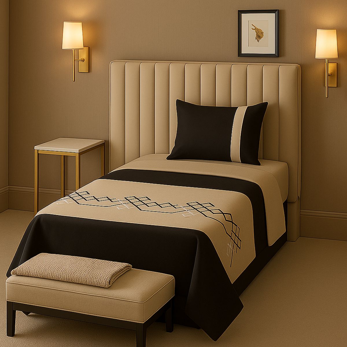 ARMONIA - Juego de sábanas 1½ 144 hilos diseño 768 básicas 7EF