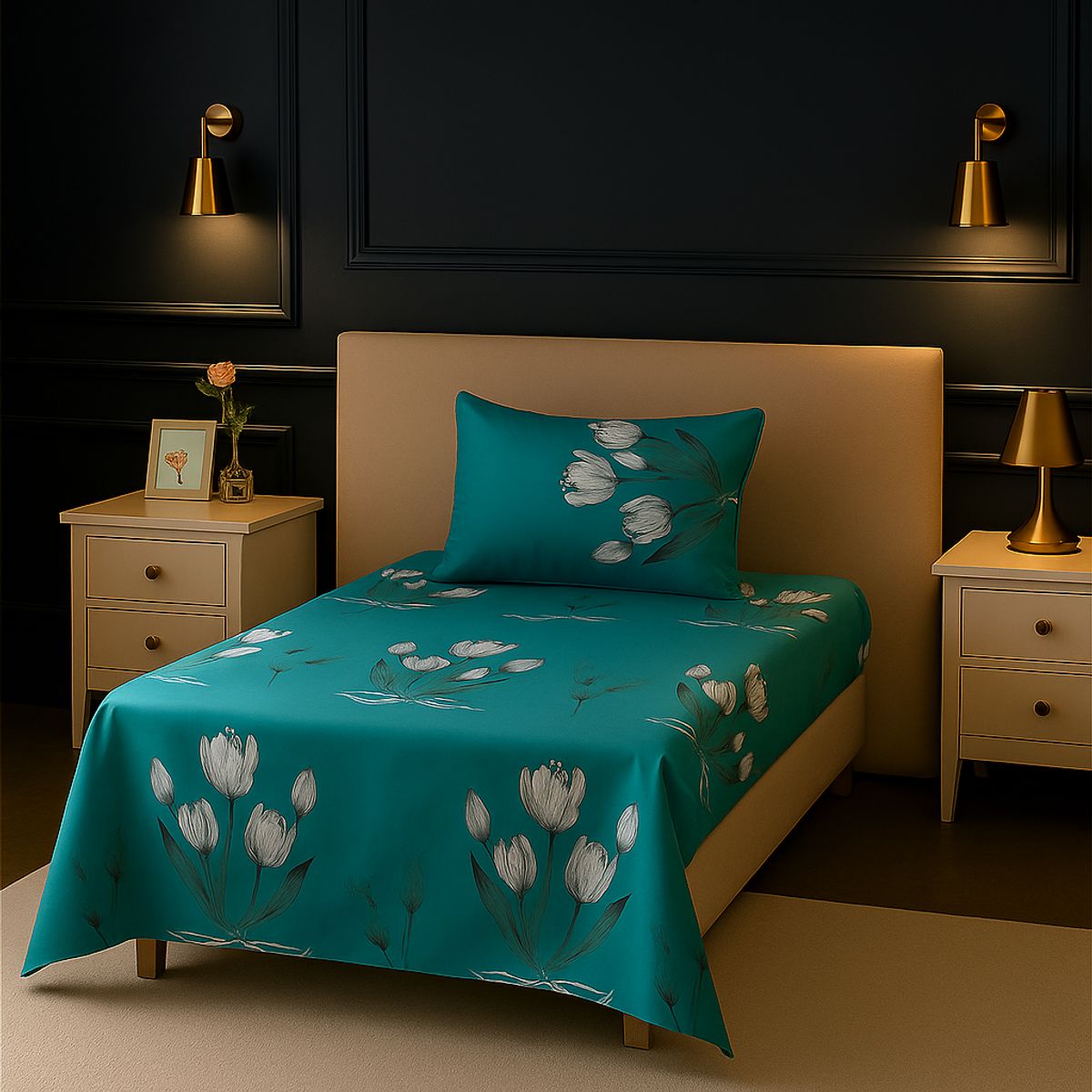 ARMONIA - Set de sábanas 1½ 144 hilos 766 classic para dormitorio 7EF