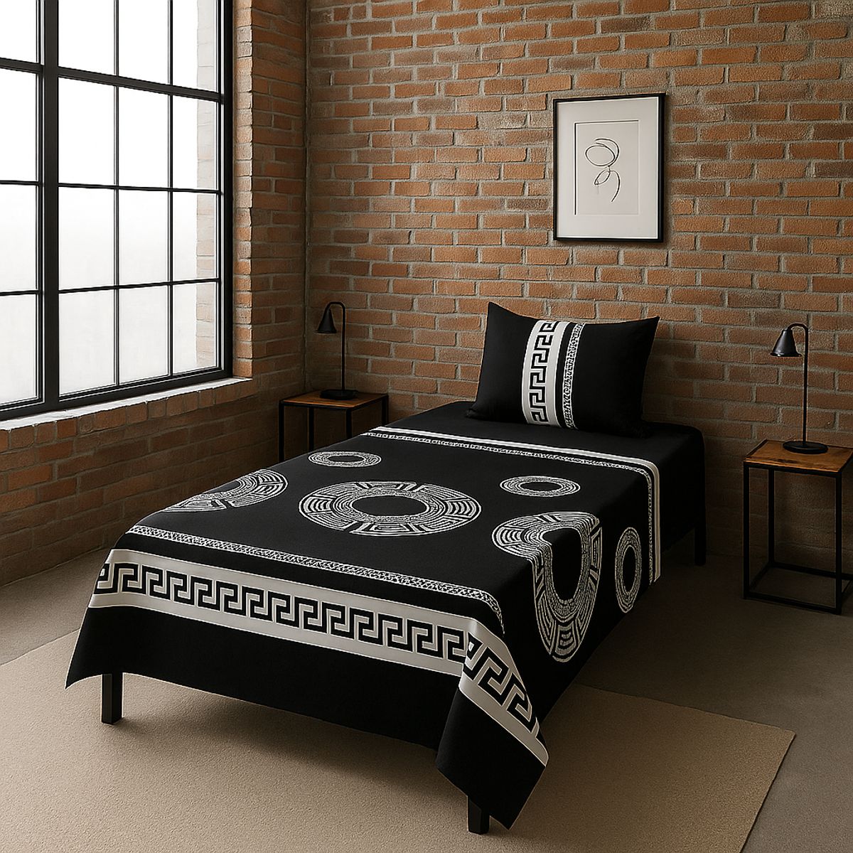 ARMONIA - Juego de sábanas 1½ 144 hilos diseño 776 básicas para dormitorio