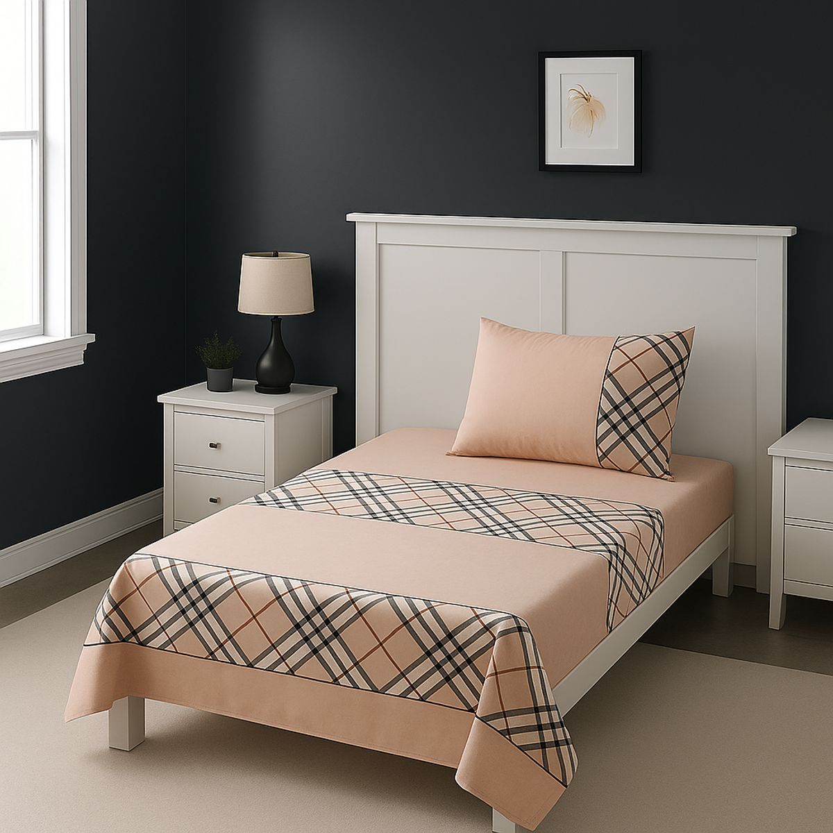 ARMONIA - Sábanas 1½ plazas 144 hilos estilo 774 clásicas 7EF