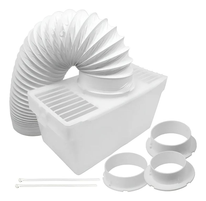 KUANGYE Kit Ventilación Para Secadora Universal Caja Receptora Pelusas Y Vapor Con 3 adaptadores 80/90/102mm