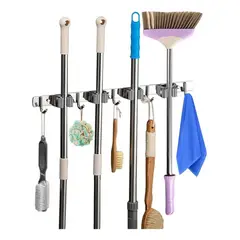 KUANGYE - Organizador Base Escobas Escobillon Metalico Hogarútil