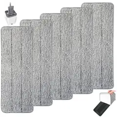 GENERICO - 5 Repuesto Microfibra Trapeador Mopa Plano Limpieza Hogar